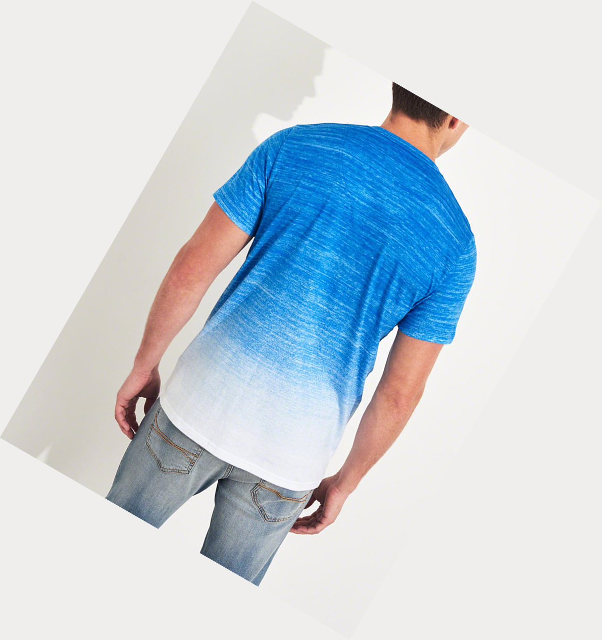 Blue Men's Hollister Must-Have V-Neck Short Sleeve | UK-673RVUS