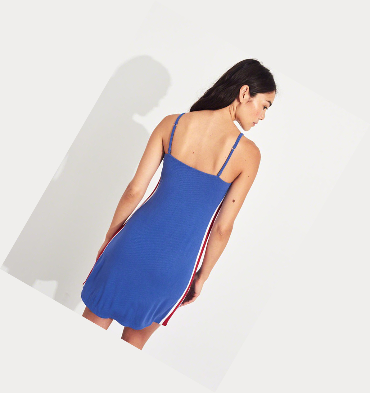 Blue Women's Hollister Knit Slim Cami Dress | UK-183XBZY