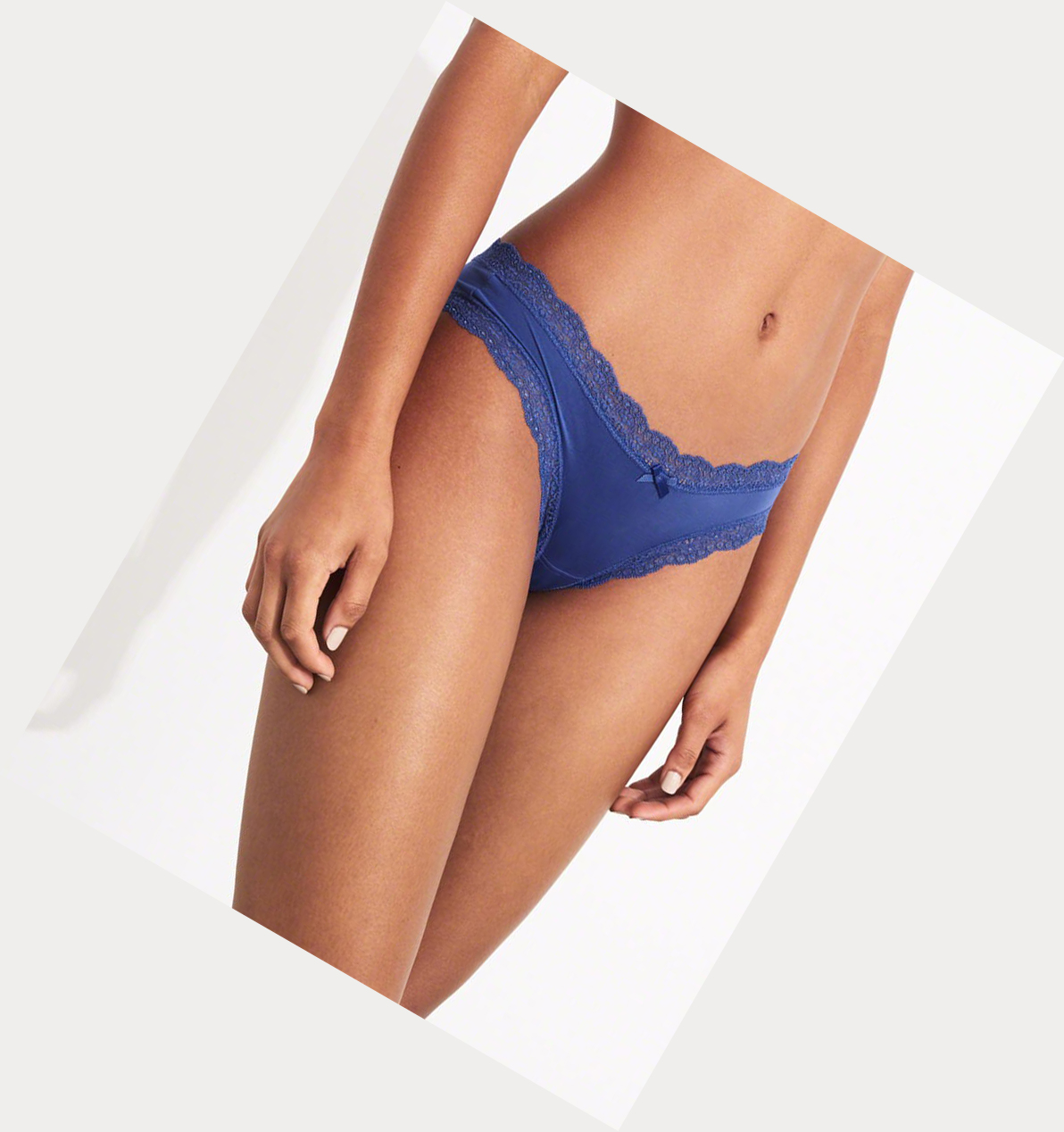 Blue Women's Hollister Lace-Trim Cheeky Underwear | UK-469JWDM