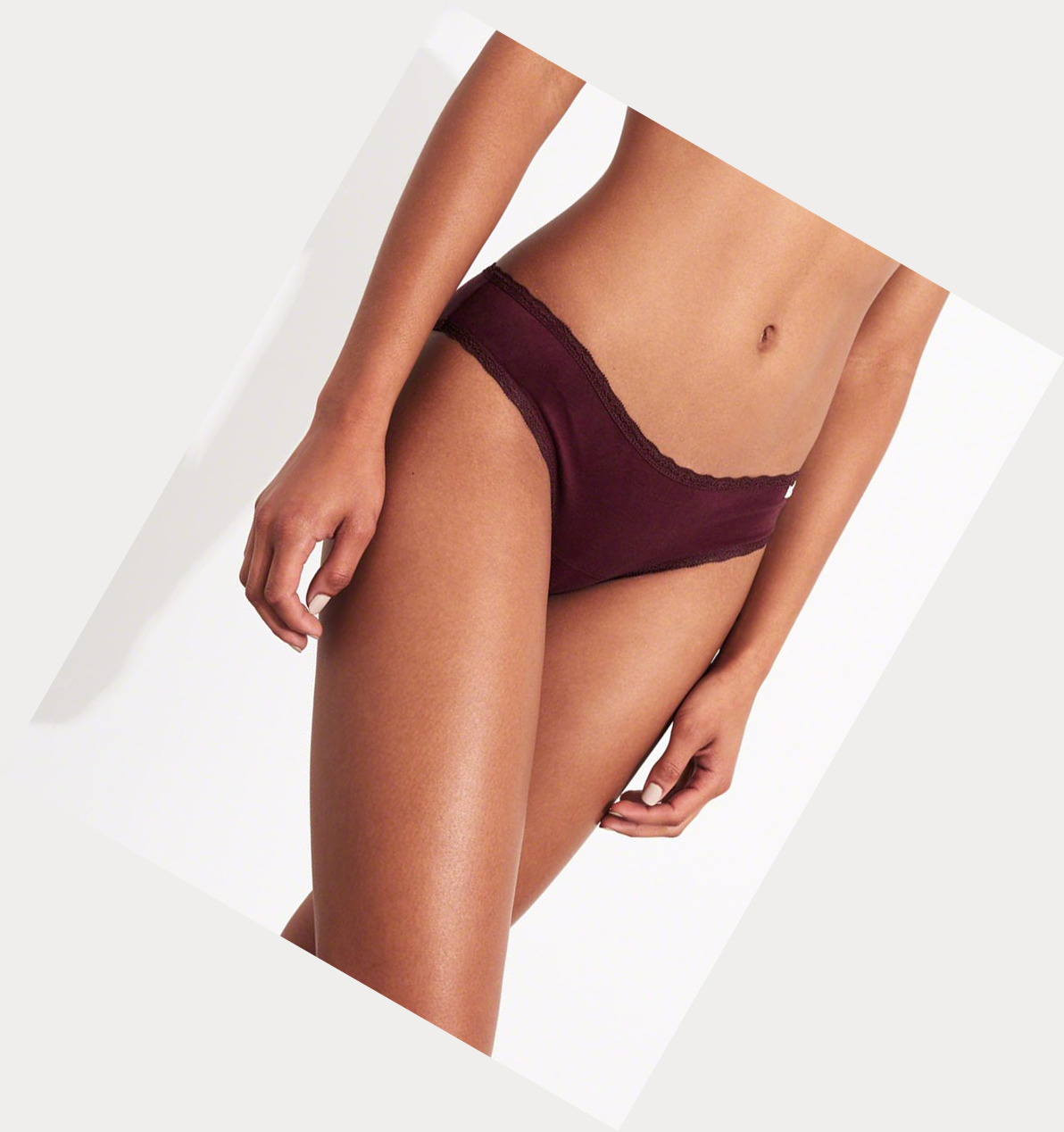 Burgundy Women's Hollister Graphic Cotton Bikini Underwear | UK-518ARVH