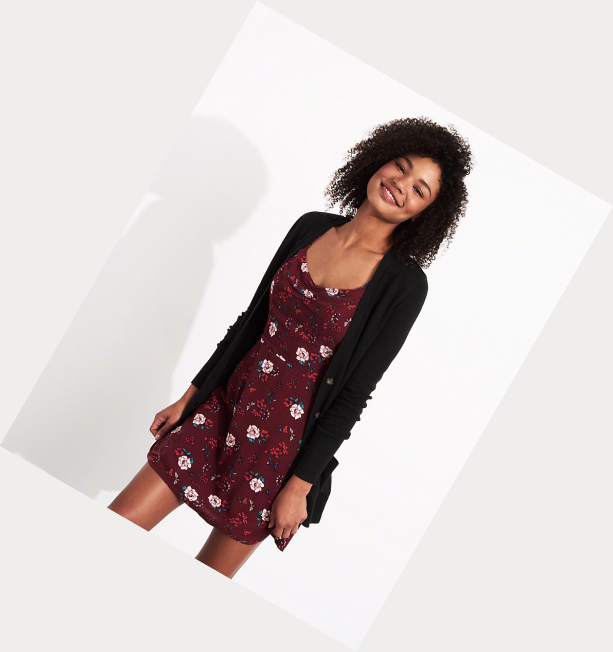 Burgundy Women's Hollister Tie-Back A-Line Dress | UK-972OGZF