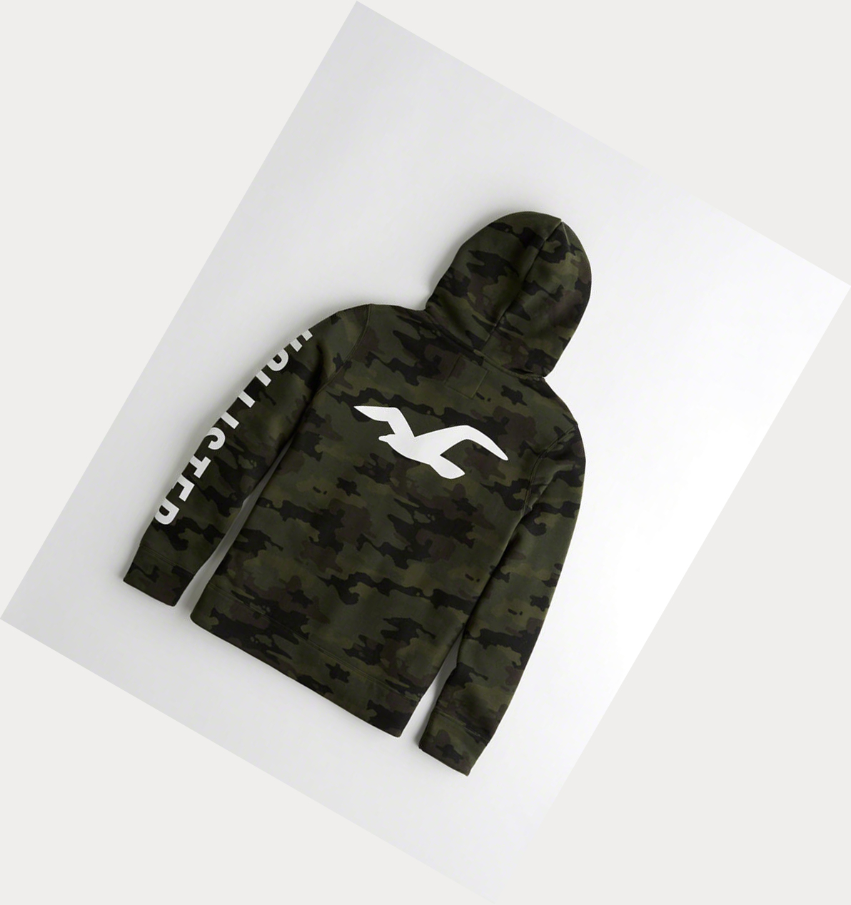 Camo Men\'s Hollister Print Logo Hoodie | UK-504CRPO