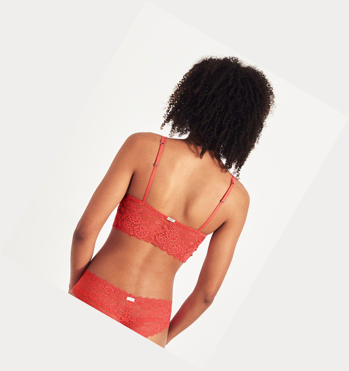 Coral Women's Hollister Lace Longline With Removable Pads Bras | UK-675OQVX