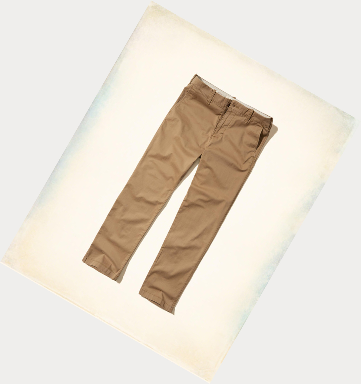 Dark Khaki Men\'s Hollister Epic Flex Relaxed Chino Pants | UK-423SUKF