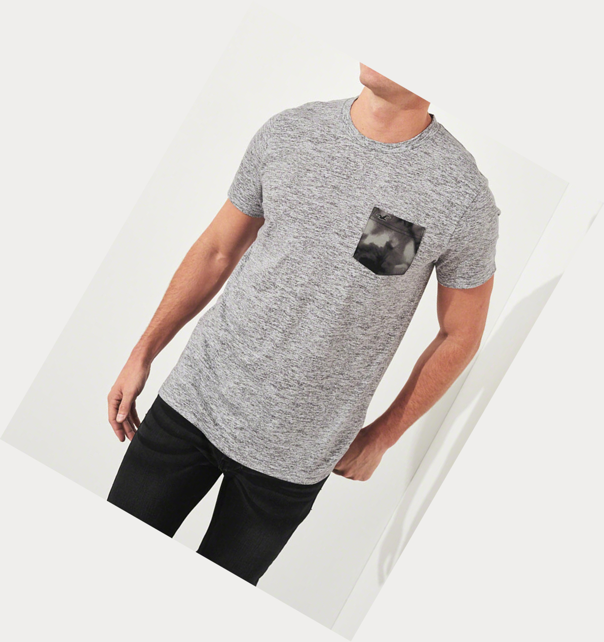 Grey Men's Hollister Must-Have Crewneck Short Sleeve | UK-017DEVJ