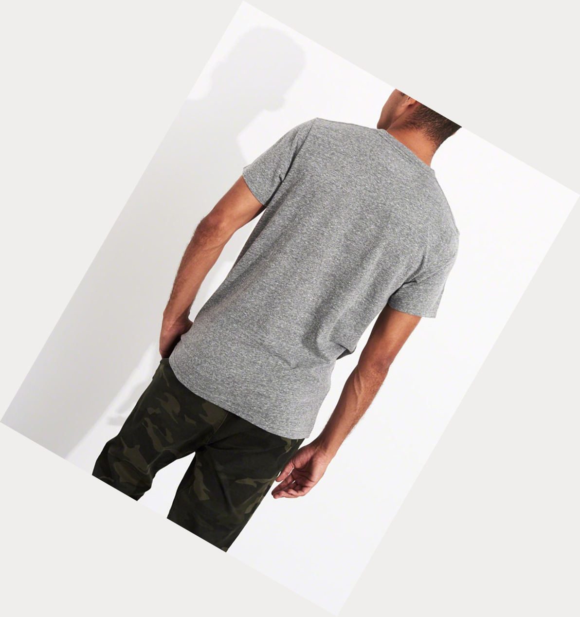 Grey Men's Hollister Must-Have Crewneck Short Sleeve | UK-568JYUE