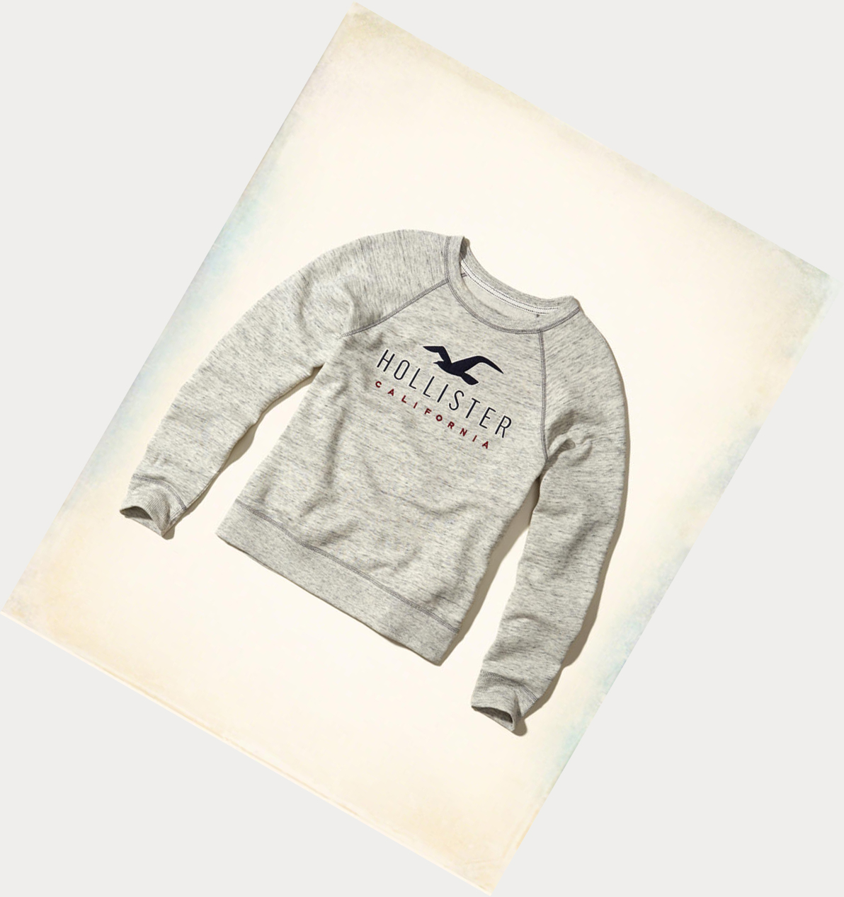 Grey Women\'s Hollister Graphic Crewneck Sweatshirts | UK-461KOBM