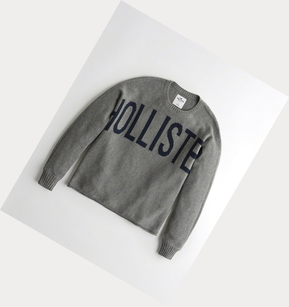 Grey Women\'s Hollister Logo Oversized Sweaters | UK-065PKYU