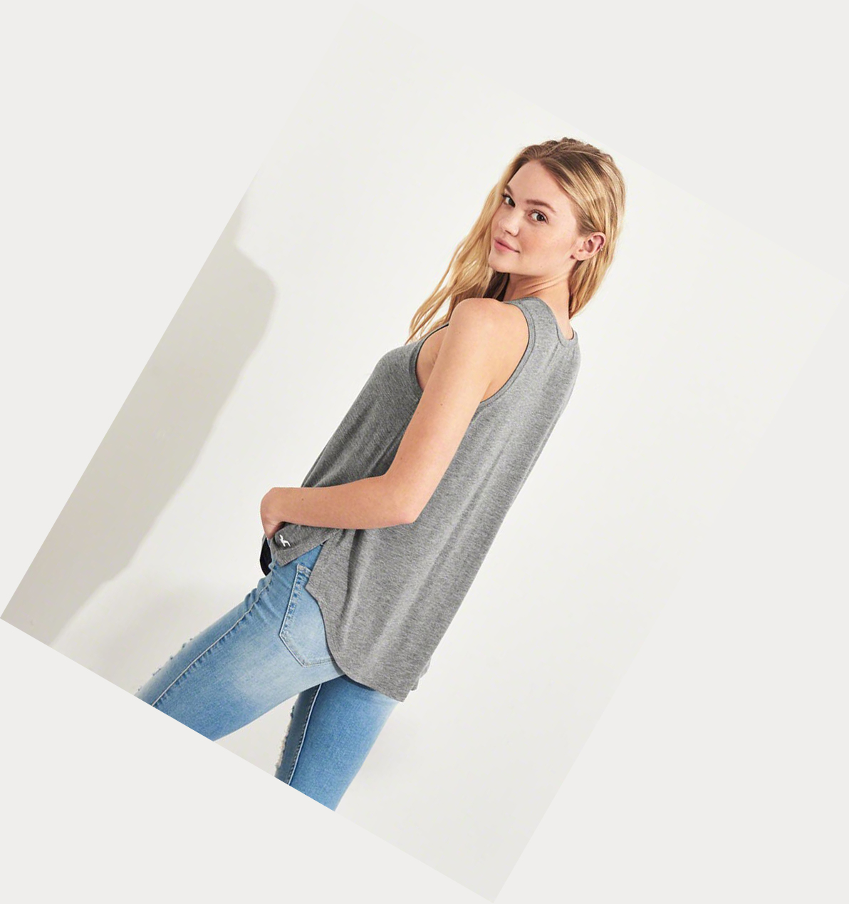 Grey Women's Hollister Must-Have Easy Tanks | UK-890CTAD