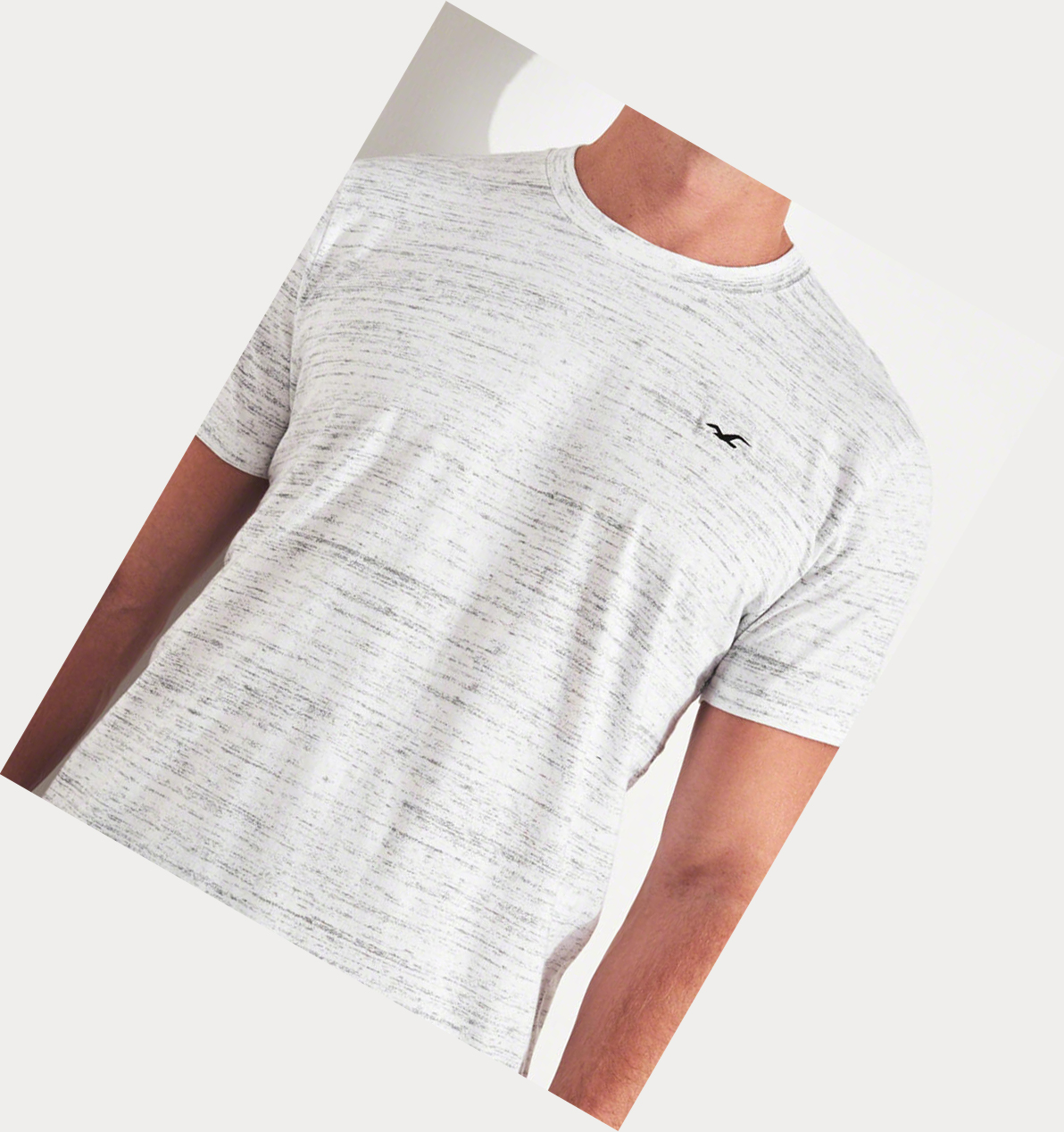 Light Grey Men's Hollister Must-Have Crewneck Short Sleeve | UK-143MAIF