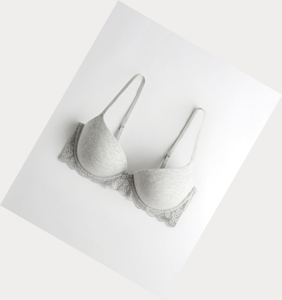 Light Grey Women\'s Hollister Lightly Lined Demi Bras | UK-531PGHE