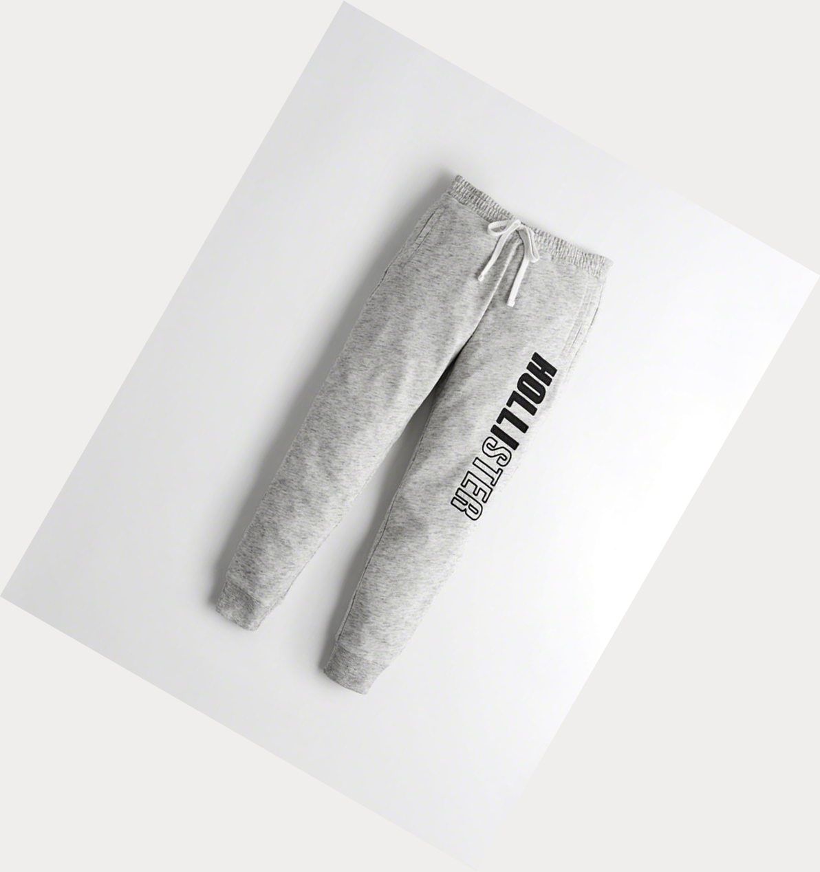 Light Grey Women\'s Hollister Mid-Rise Fleece Sweatpants | UK-496VPSY