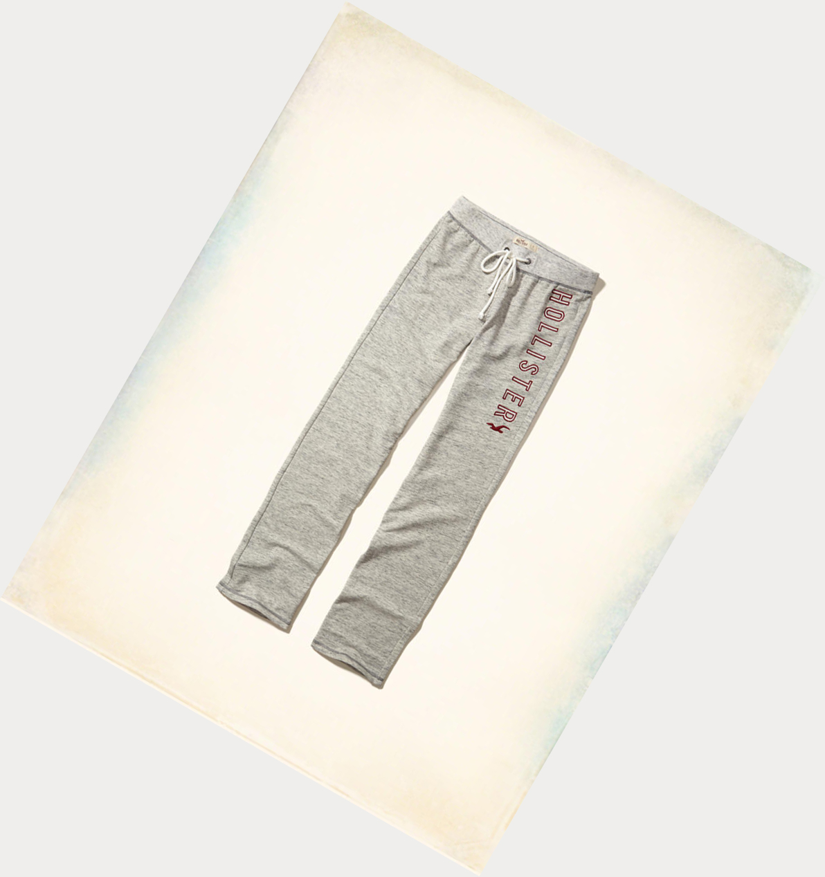 Light Grey Women\'s Hollister Straight-Leg Sweatpants | UK-935XTGS