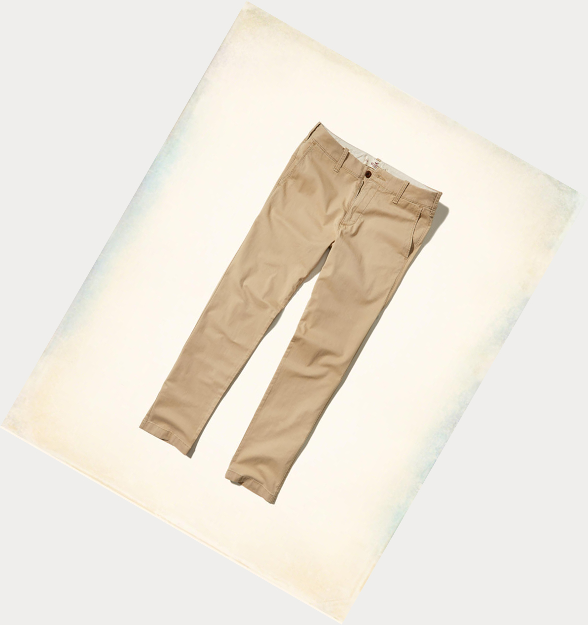 Light Khaki Men\'s Hollister Epic Flex Skinny Chino Pants | UK-658VFRC