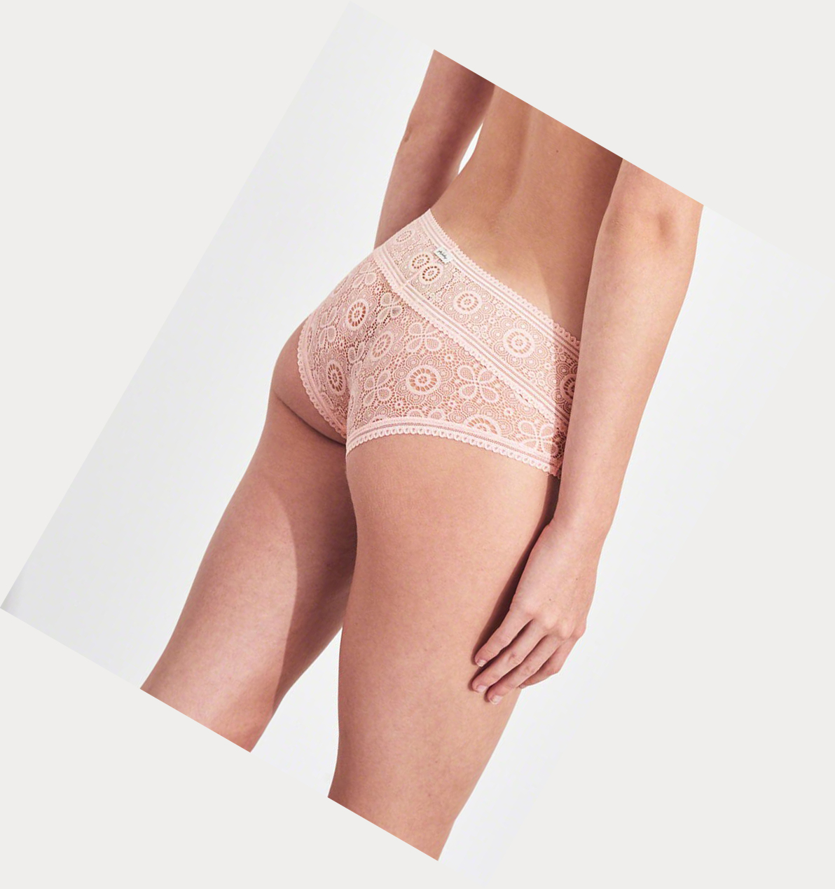 Light Pink Women's Hollister Lace Hiphugger Underwear | UK-103OHZE