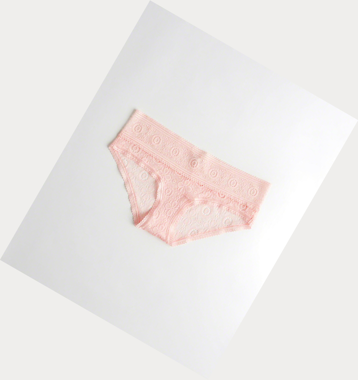 Light Pink Women\'s Hollister Lace Hiphugger Underwear | UK-103OHZE