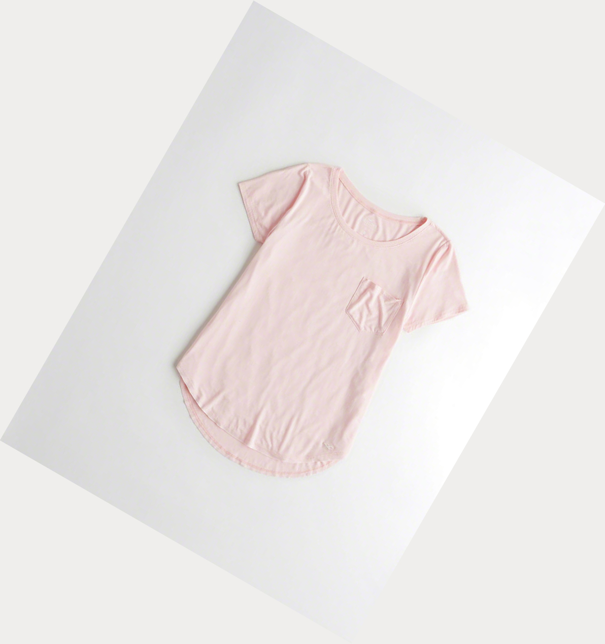 Light Pink Women\'s Hollister Must-Have Easy Short Sleeve | UK-860KGLU