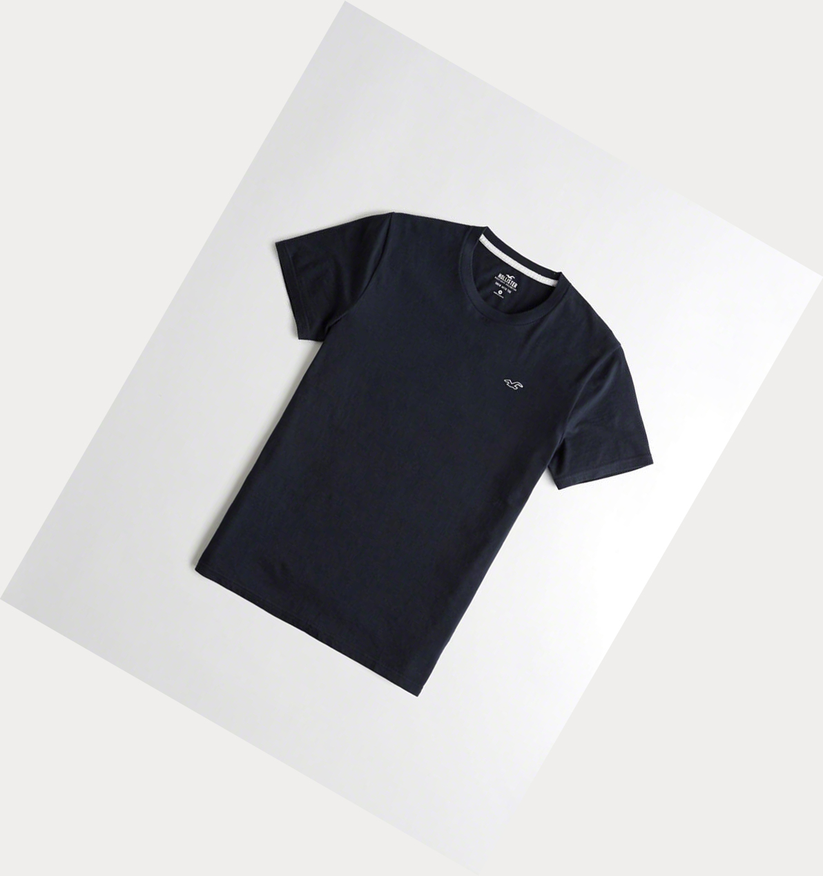 Navy Men\'s Hollister Must-Have Crewneck Short Sleeve | UK-286GLVB