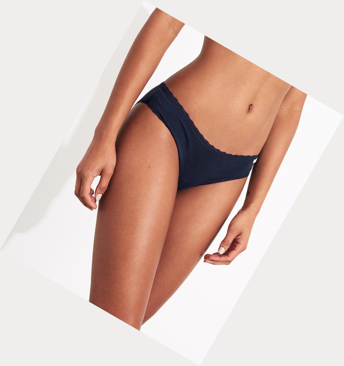 Navy Women's Hollister Graphic Cotton Bikini Underwear | UK-251UAXF