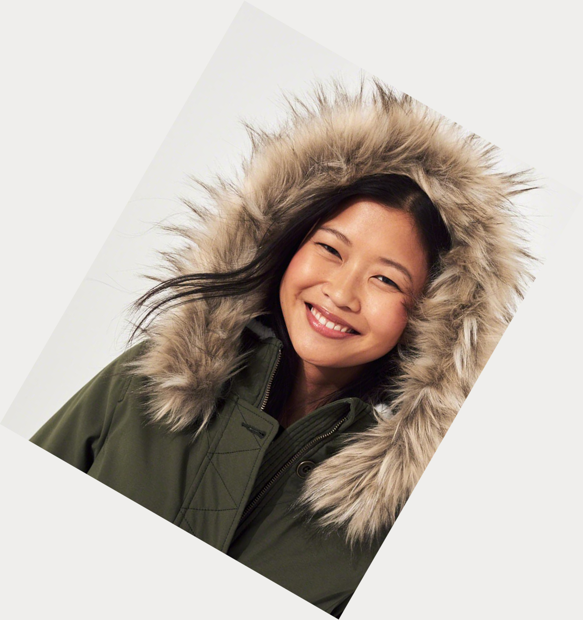 Olive Women's Hollister Stretch Cozy-Lined Parka Jackets | UK-231WOGT