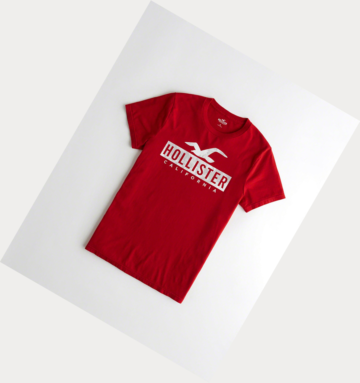 Red Men\'s Hollister Must-Have Crewneck Short Sleeve | UK-982RSZY