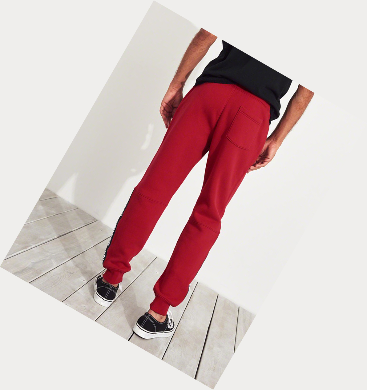 Red Men's Hollister Skinny Fleece Jogger | UK-524GQBF