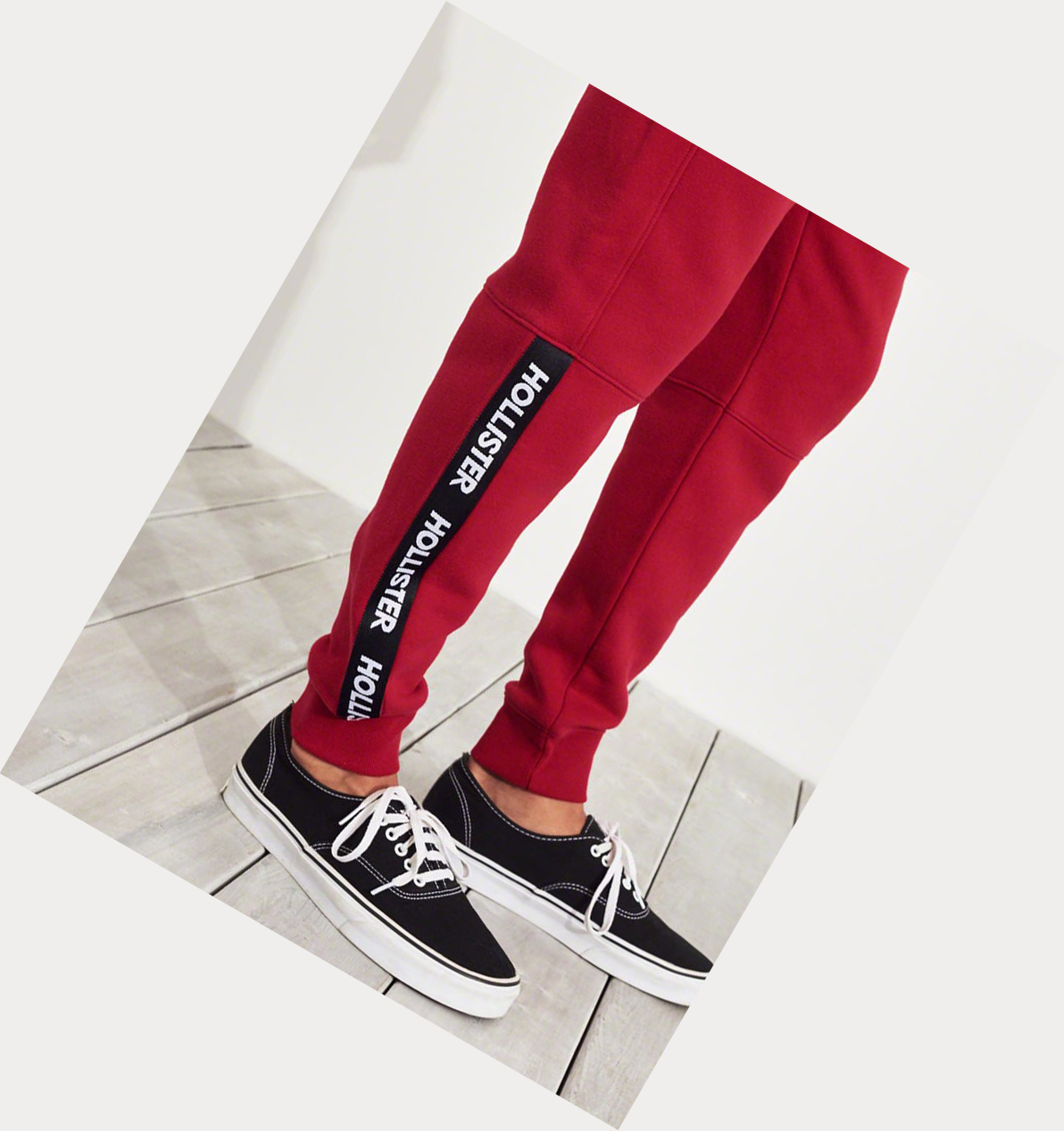 Red Men's Hollister Skinny Fleece Jogger | UK-524GQBF