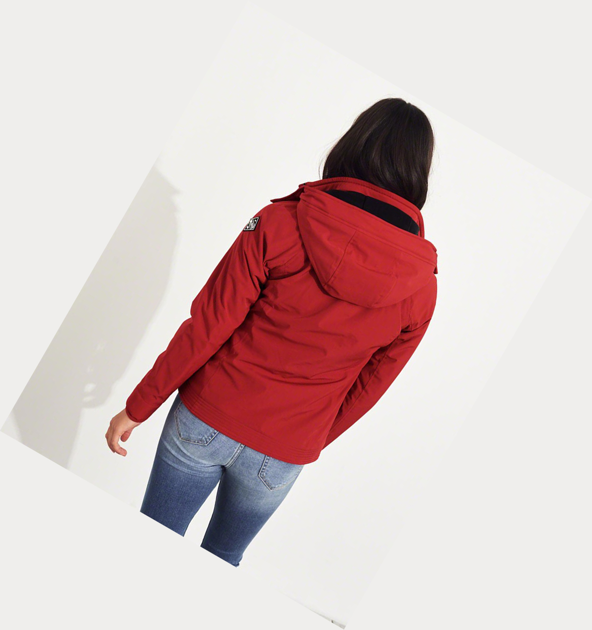 Red Women's Hollister Fleece-Lined Jackets | UK-591NXWZ