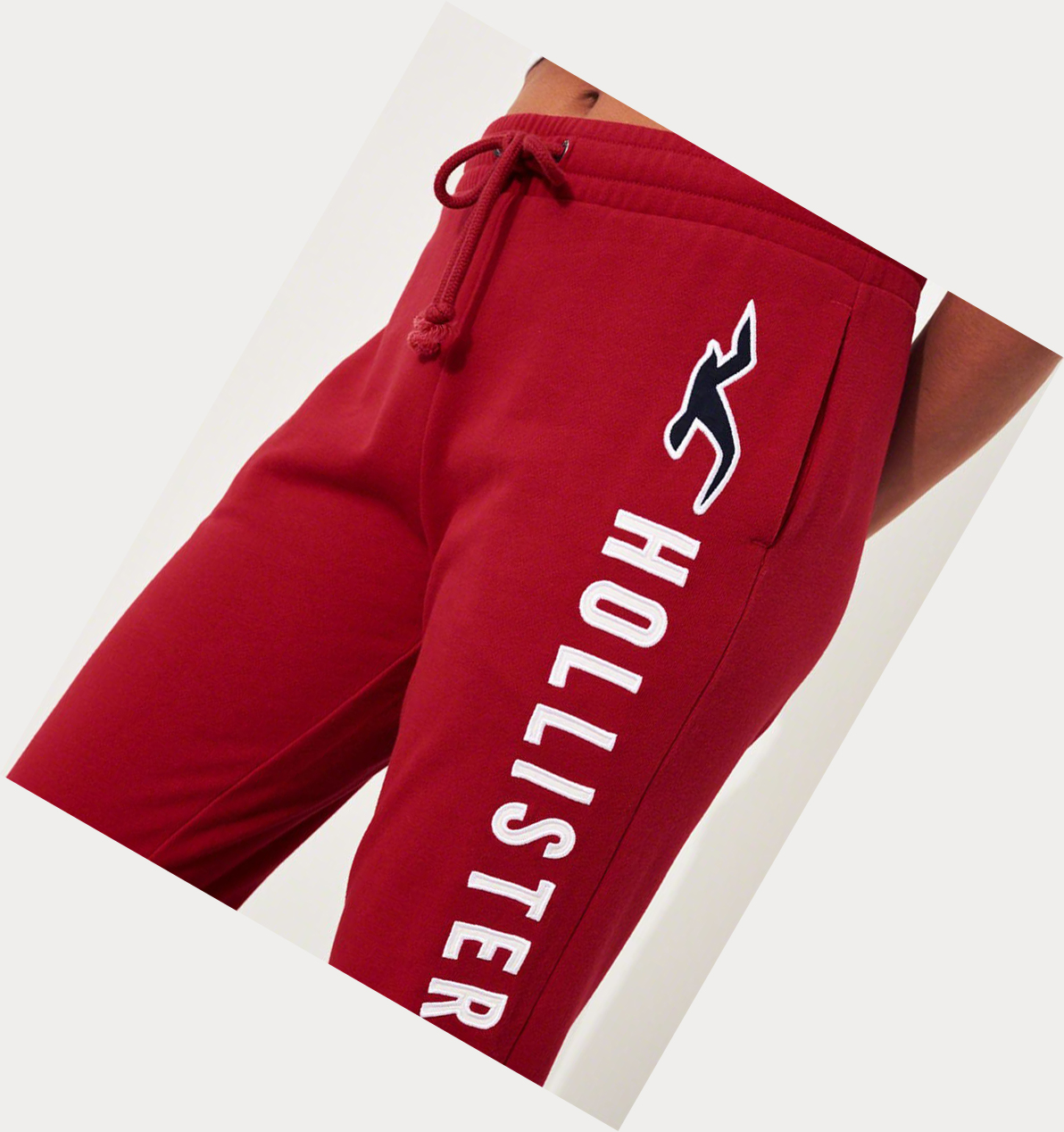 Red Women's Hollister Mid-Rise Fleece Sweatpants | UK-936RUVZ