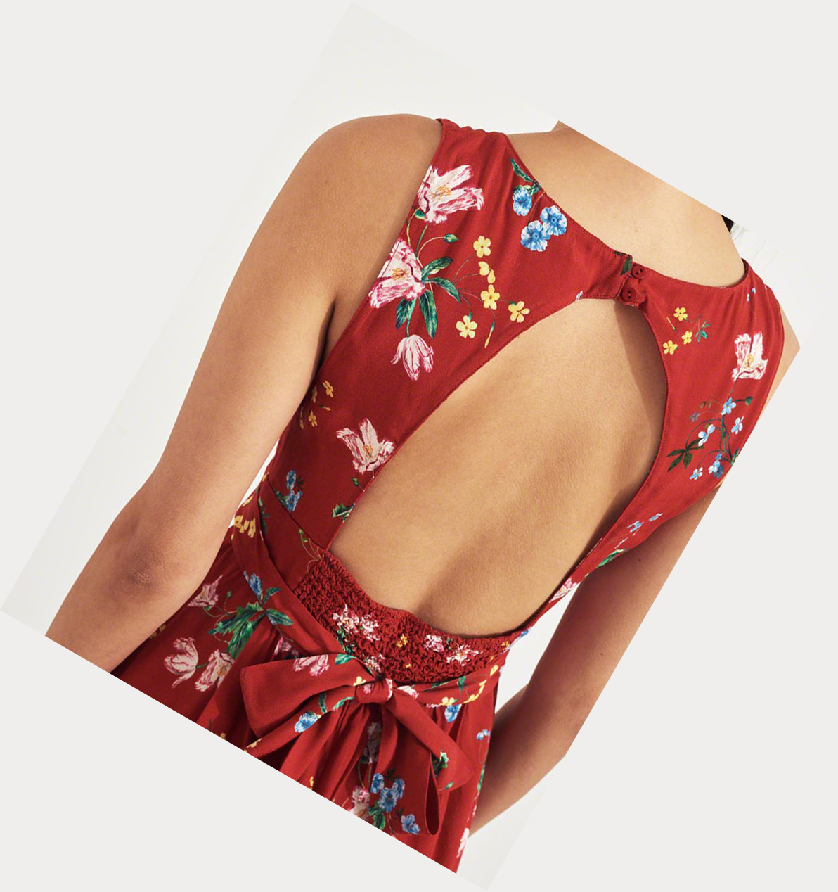 Red Women's Hollister Open-Back Rompers | UK-286YQXF