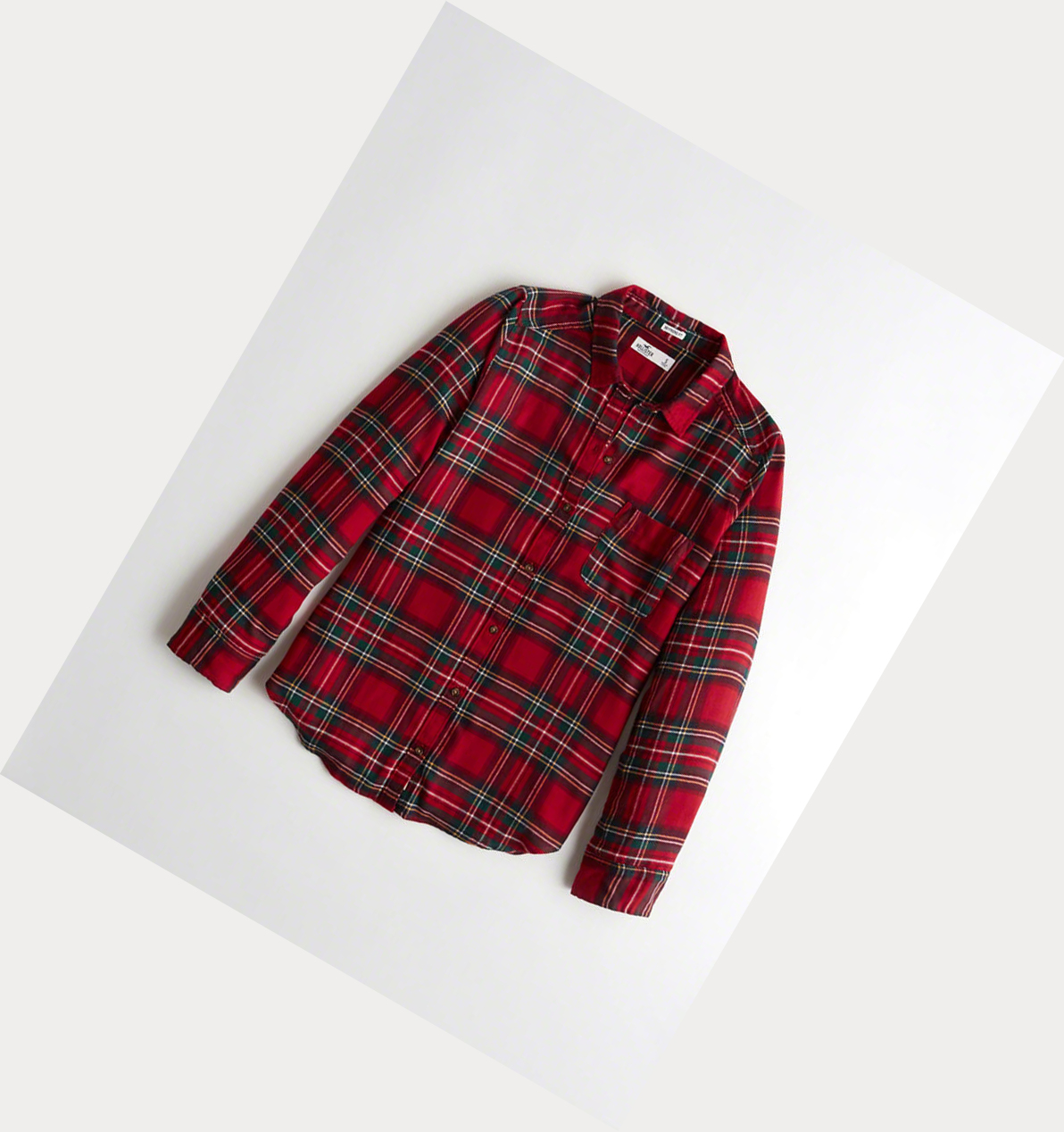 Red Women\'s Hollister Plaid Long Sleeve | UK-072XTGL