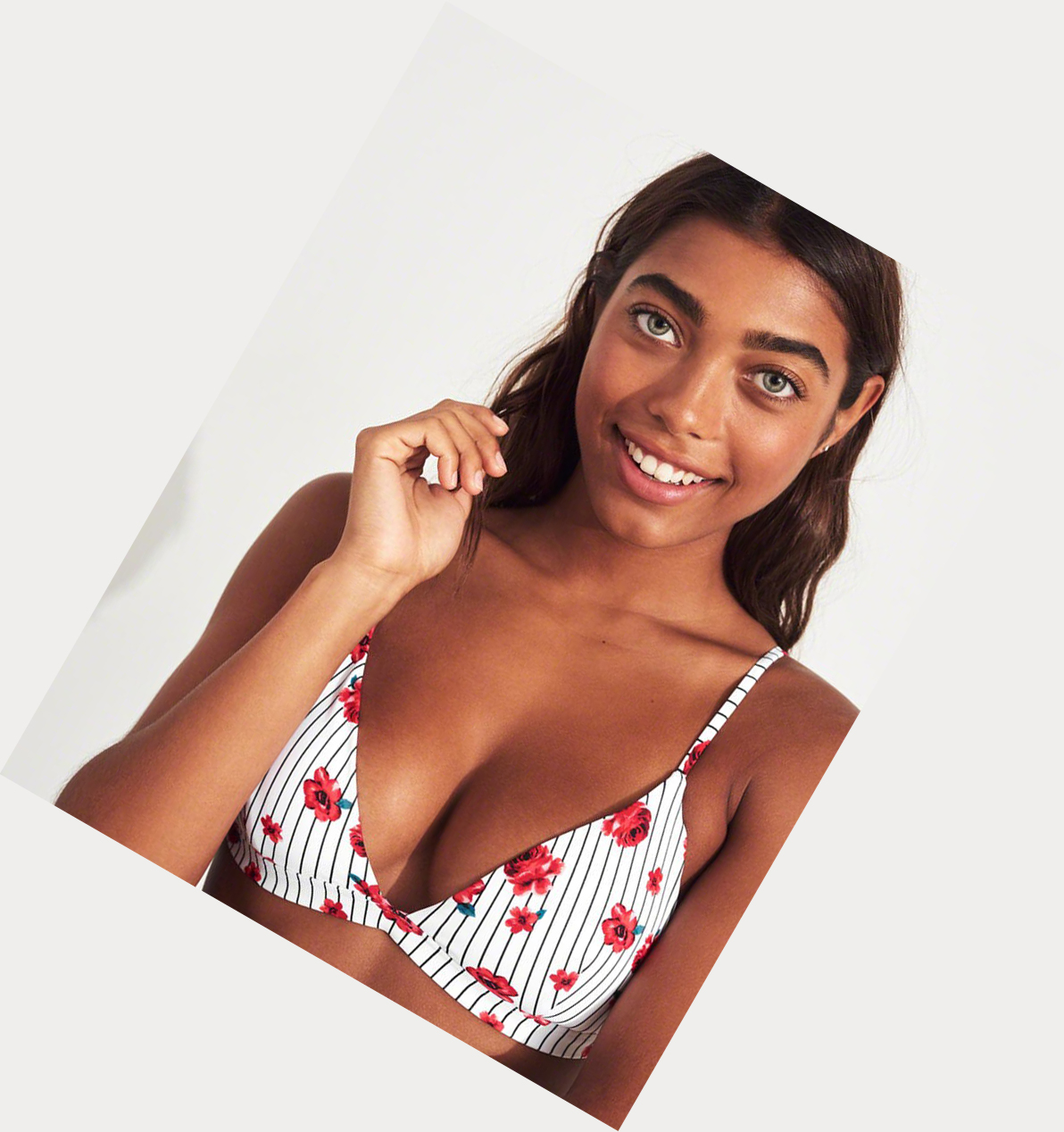 Red Women's Hollister Triangle Bikini Tops | UK-260GQMU