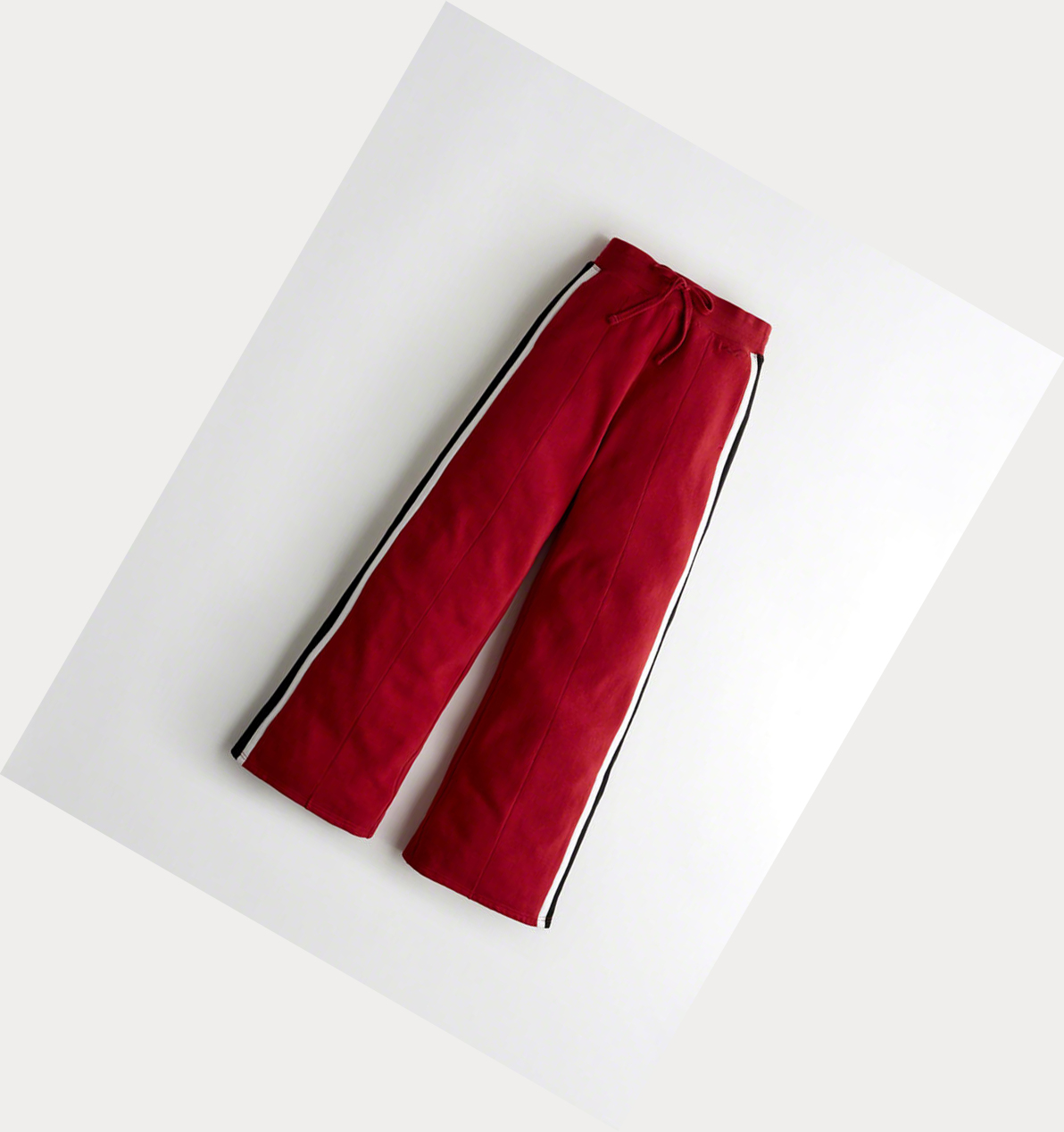 Red Women\'s Hollister Ultra High-Rise Wide-Leg Fleece Track Sweatpants | UK-820TOJV