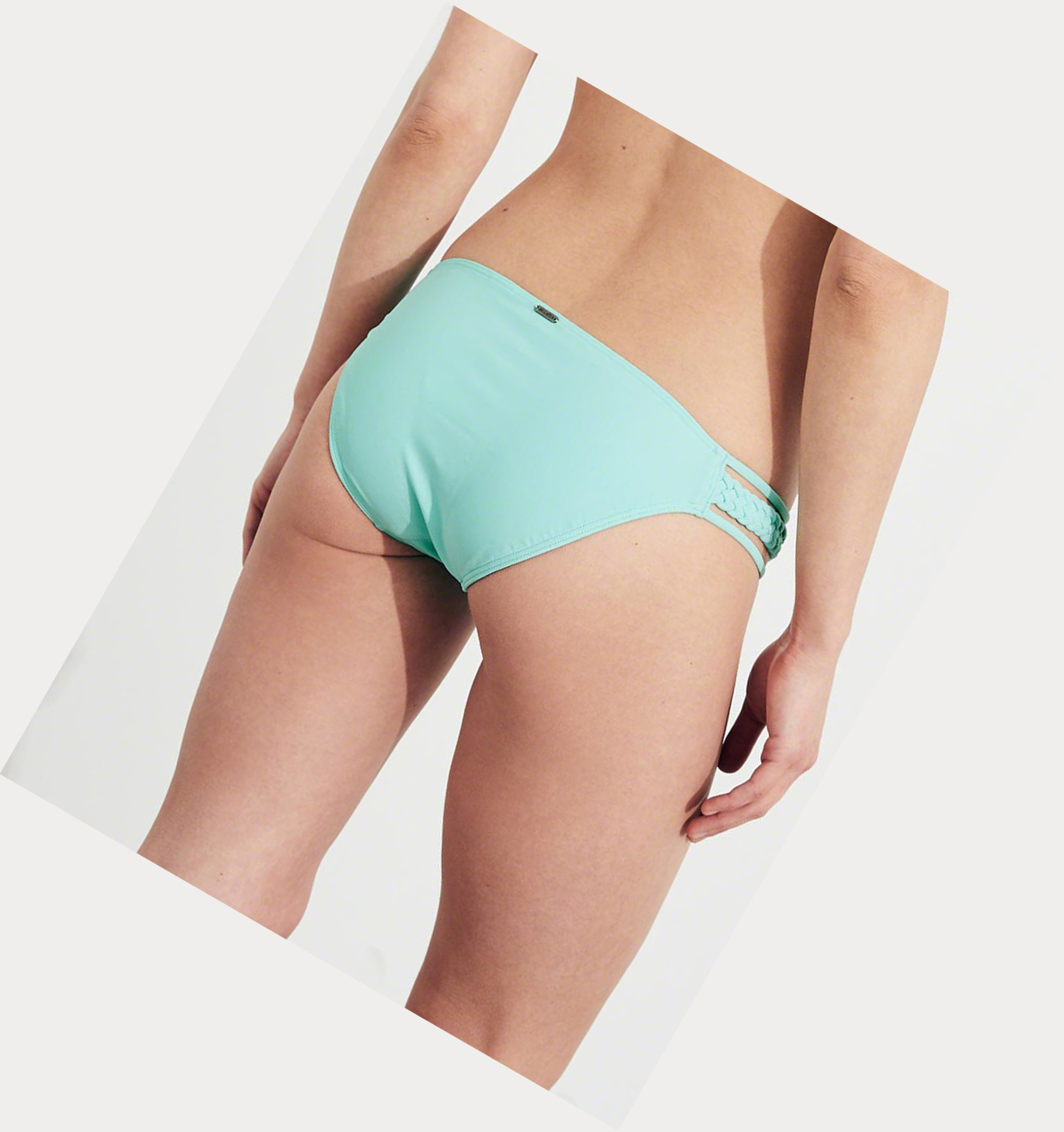 Turquoise Women's Hollister Braided Strappy Bikini Bottoms | UK-076DPCJ