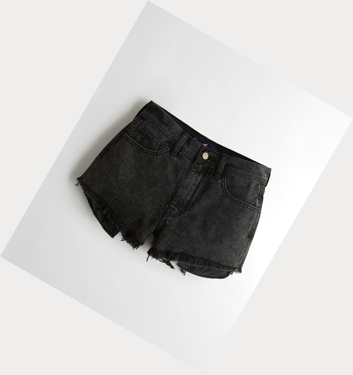 Wash Black Women\'s Hollister High-Rise Denim Vintage Shorts | UK-538SGJB