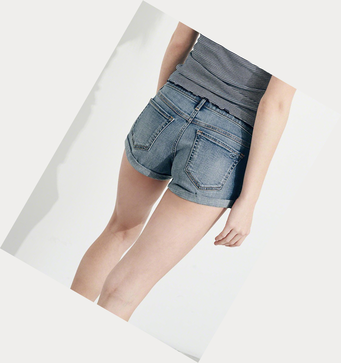 Wash Women's Hollister Low-Rise Denim Shorts | UK-978EHSW