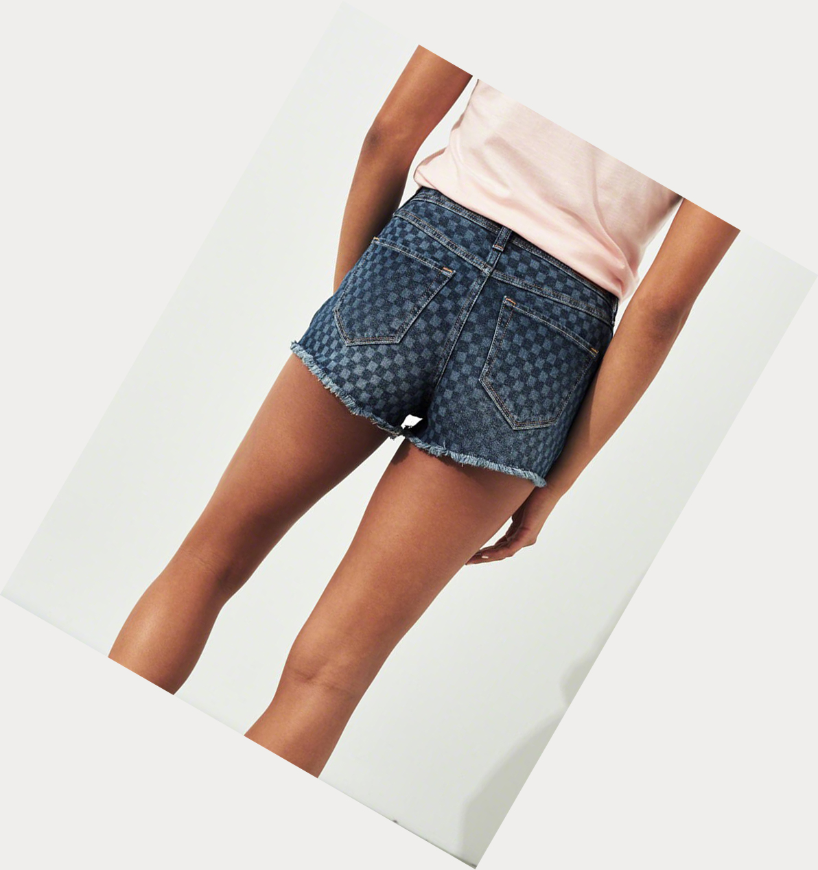 Wash Women's Hollister Vintage Stretch High-Rise Denim Vintage Shorts | UK-879EGQK