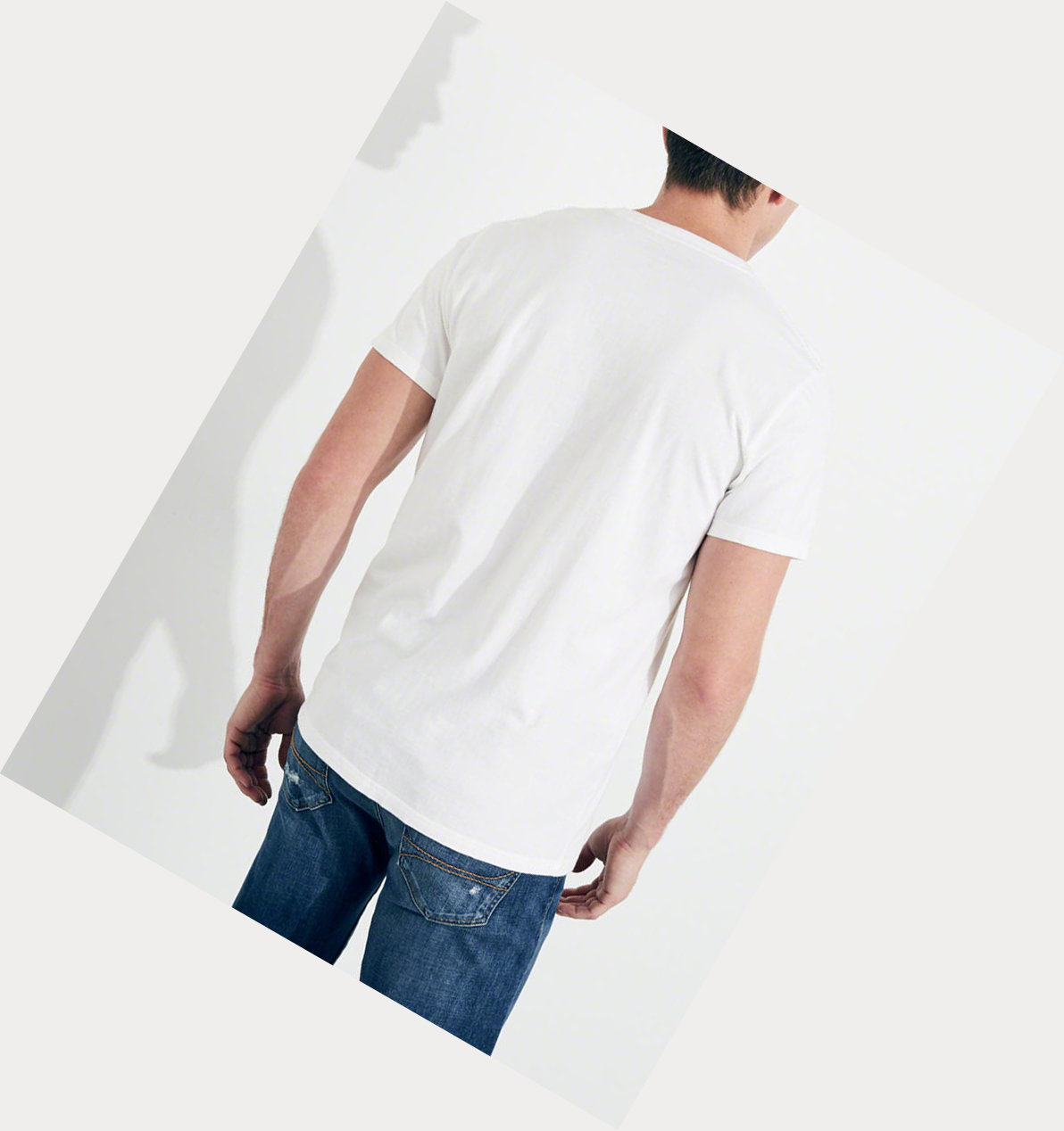 White Men's Hollister Must-Have Crewneck Short Sleeve | UK-089APIO