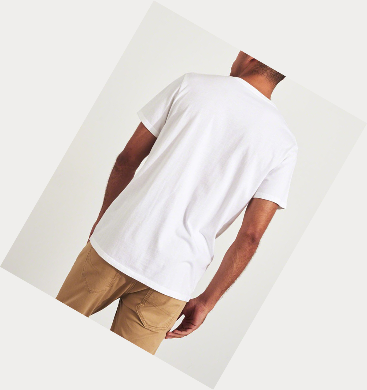 White Men's Hollister Must-Have V-Neck Short Sleeve | UK-309QASZ