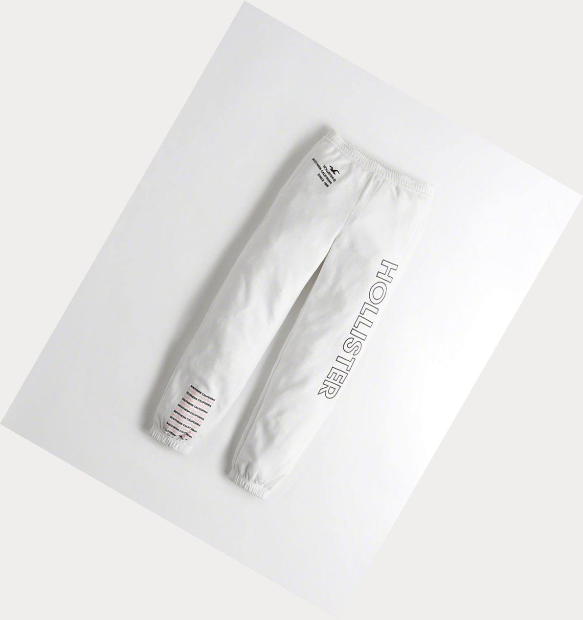 White Women\'s Hollister High-Rise Banded Boyfriend Sweatpants | UK-280TZLU