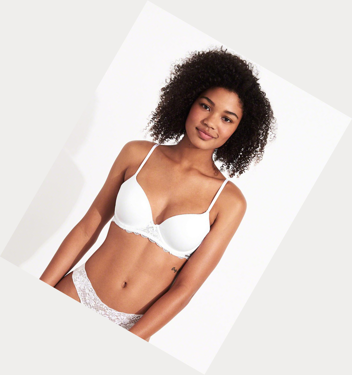 White Women's Hollister Lightly Lined Demi Bras | UK-532VKSC