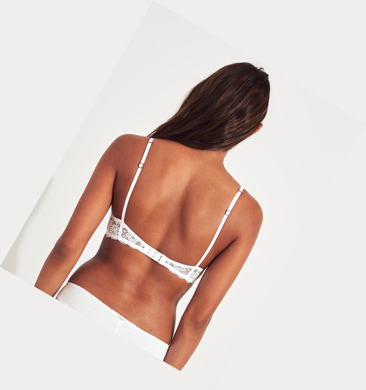 White Women's Hollister Lightly Lined Demi Bras | UK-957XAOT