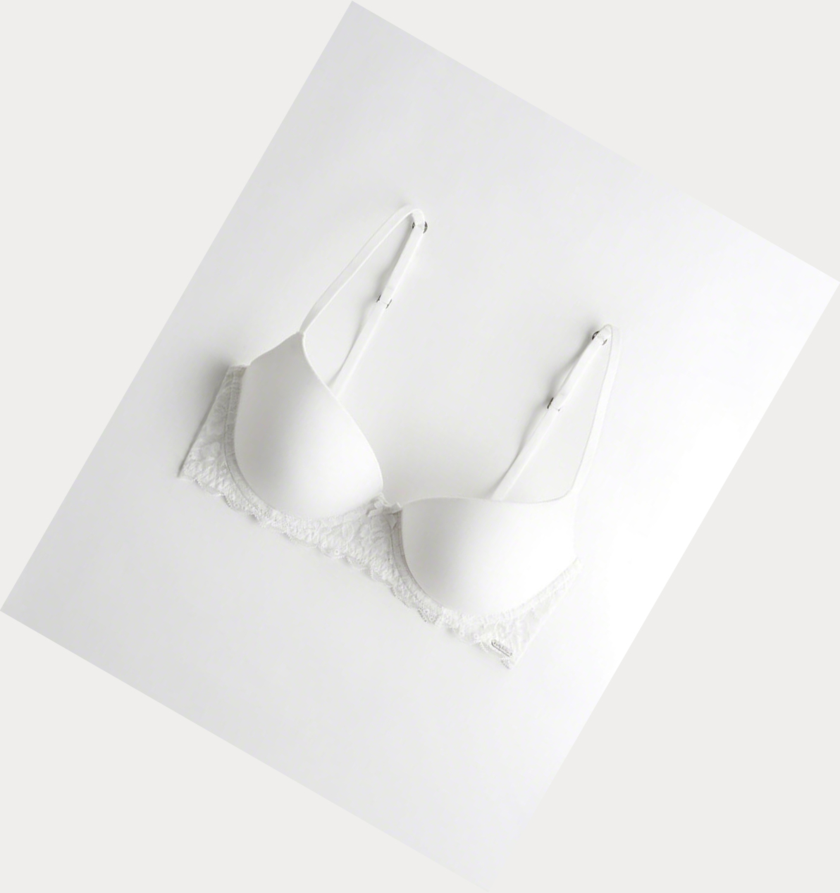 White Women\'s Hollister Lightly Lined Demi Bras | UK-957XAOT