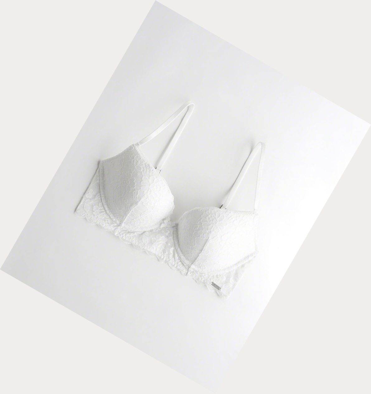 White Women\'s Hollister Push-Up Plunge Bras | UK-732TRMK