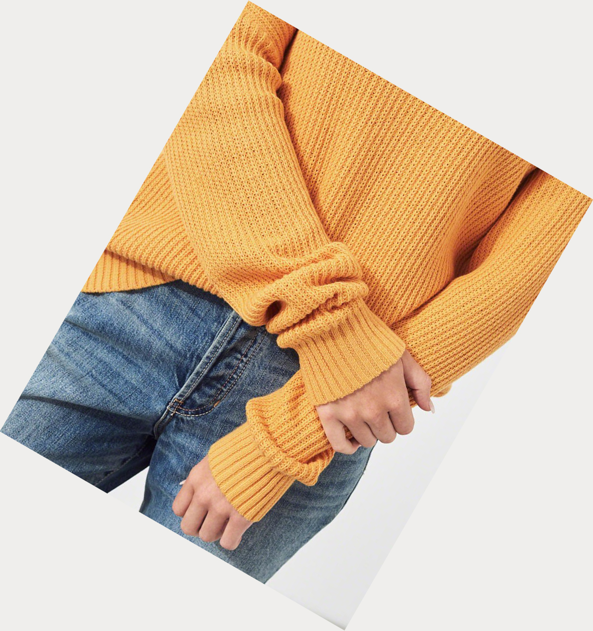 Yellow Women's Hollister On Or Off The Shoulder Sweaters | UK-036CQTD